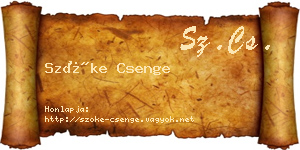 Szőke Csenge névjegykártya