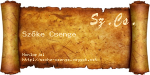 Szőke Csenge névjegykártya